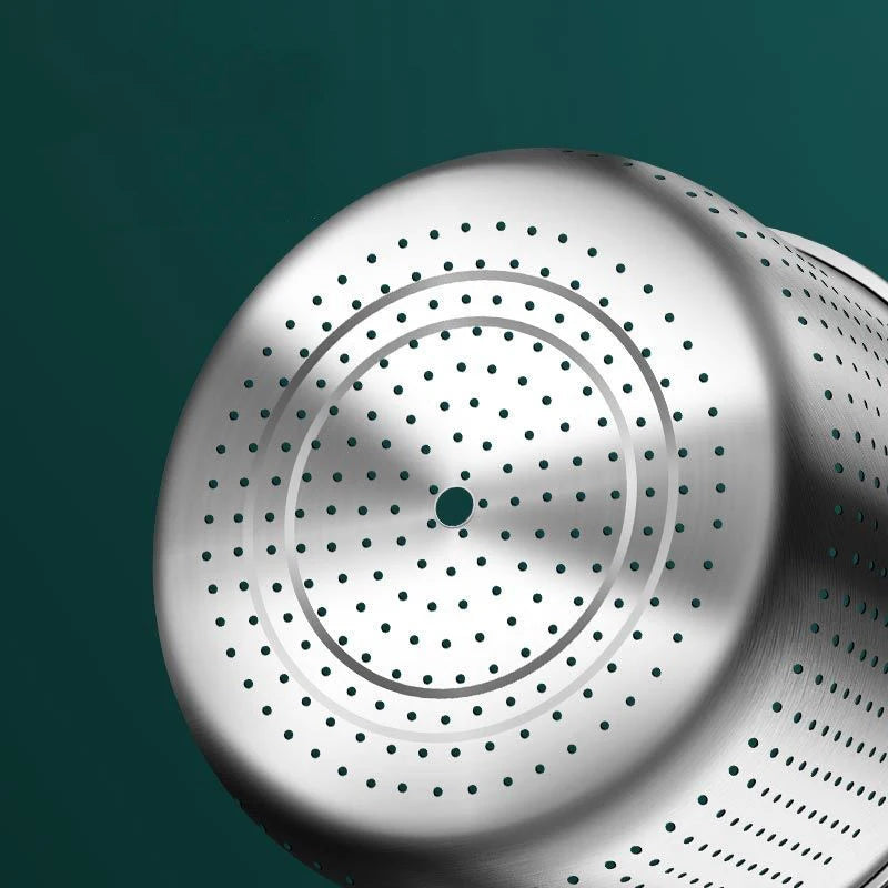 Stainless Steel Salad Spinner and Vegetable Washer with Drain