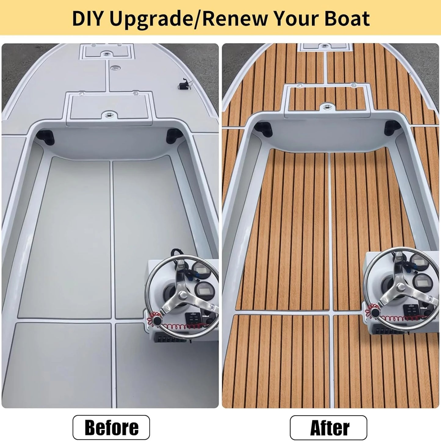 Waterproof EVA Foam Boat Flooring Faux Teak Deck Sheet