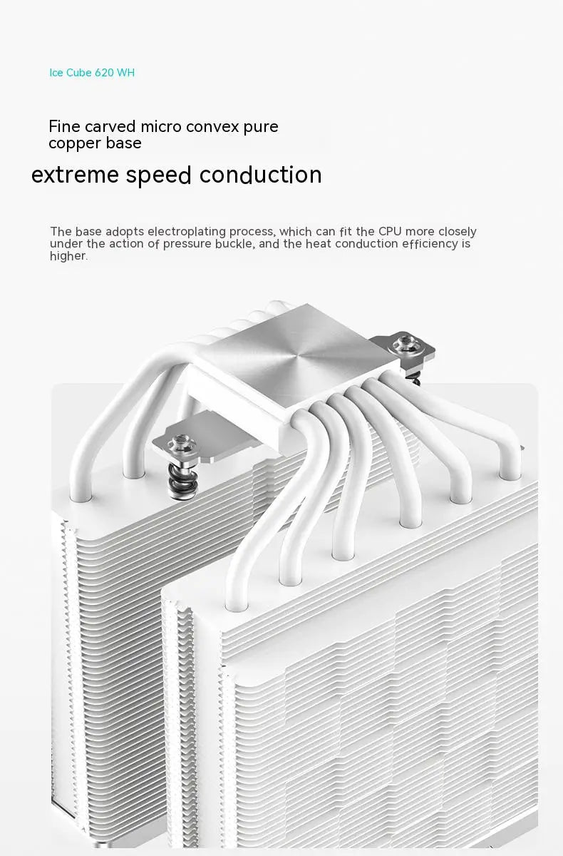 Zero Dark Dual Tower CPU Cooler with 6 Heat Pipes