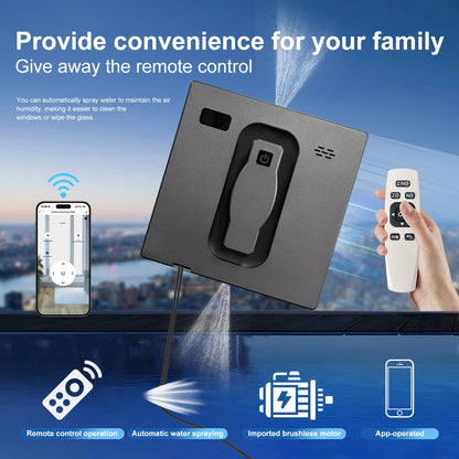 Smart Robot Window Cleaner with Dual Water Spray