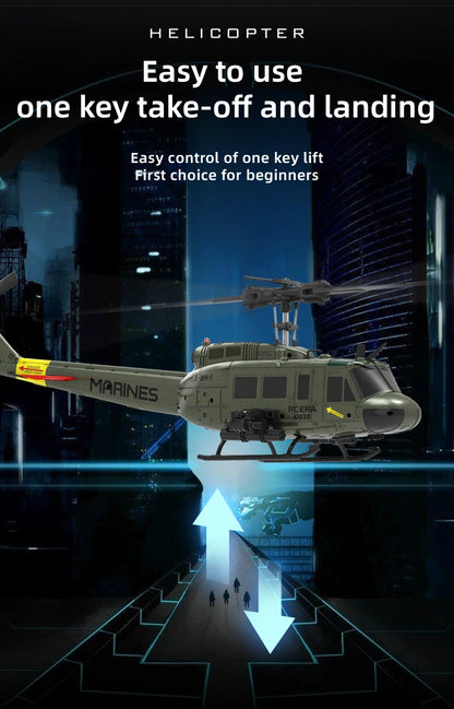 Green RC Helicopter Brushless Motor One Key 3D Flip