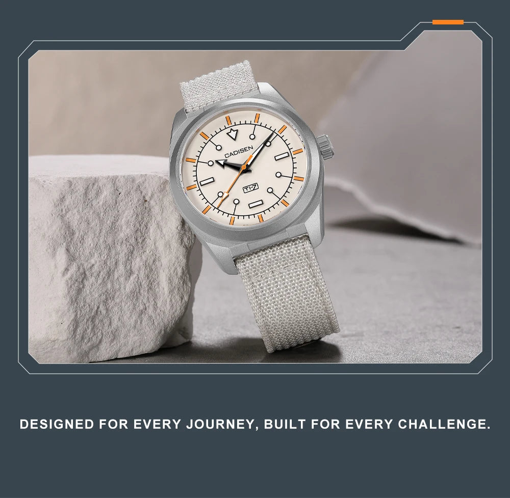 Automatic Titanium Mechanical Watch 8215 Movement  White
