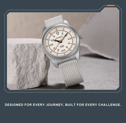 Automatic Titanium Mechanical Watch 8215 Movement  White