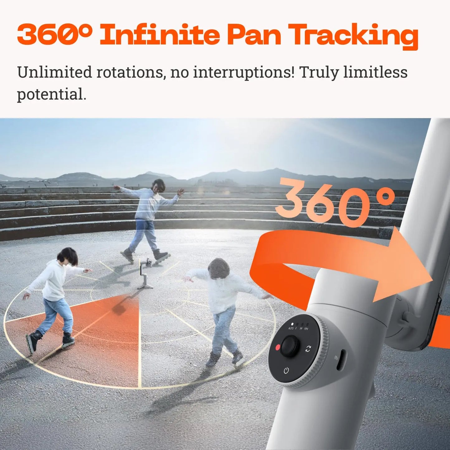 Insta360 Flow Pro Portable 3 Axis Gimbal with AI Tracking and Selfie Stick