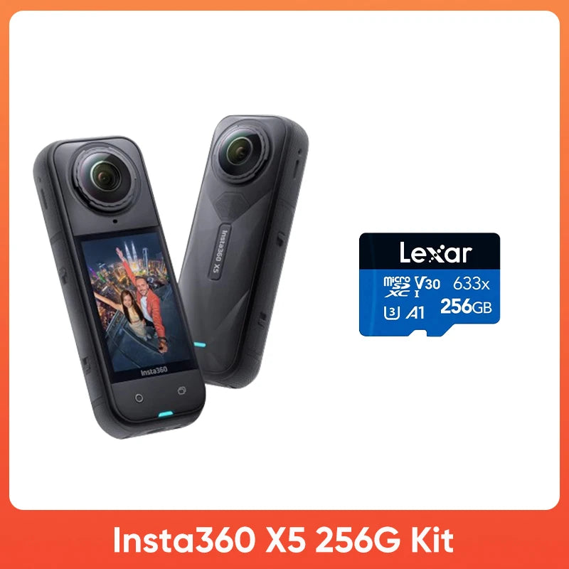Insta360 X5 Action Camera with Extended 256GB Storage
