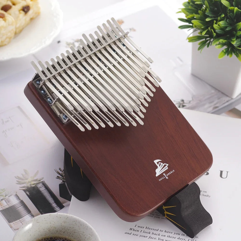 Portable 34-Key Ebony Wood Kalimba for Music Practice