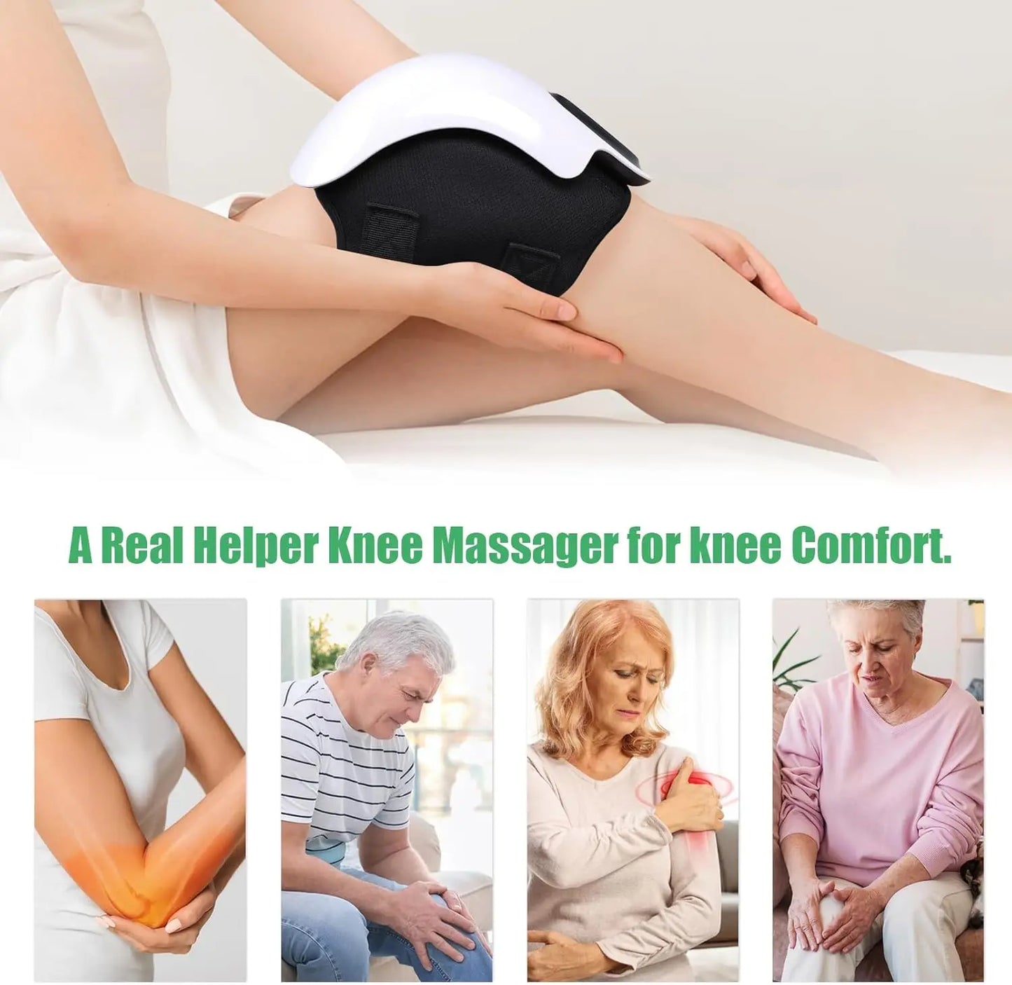 Smart Cordless Knee Massager with Vibration Therapy