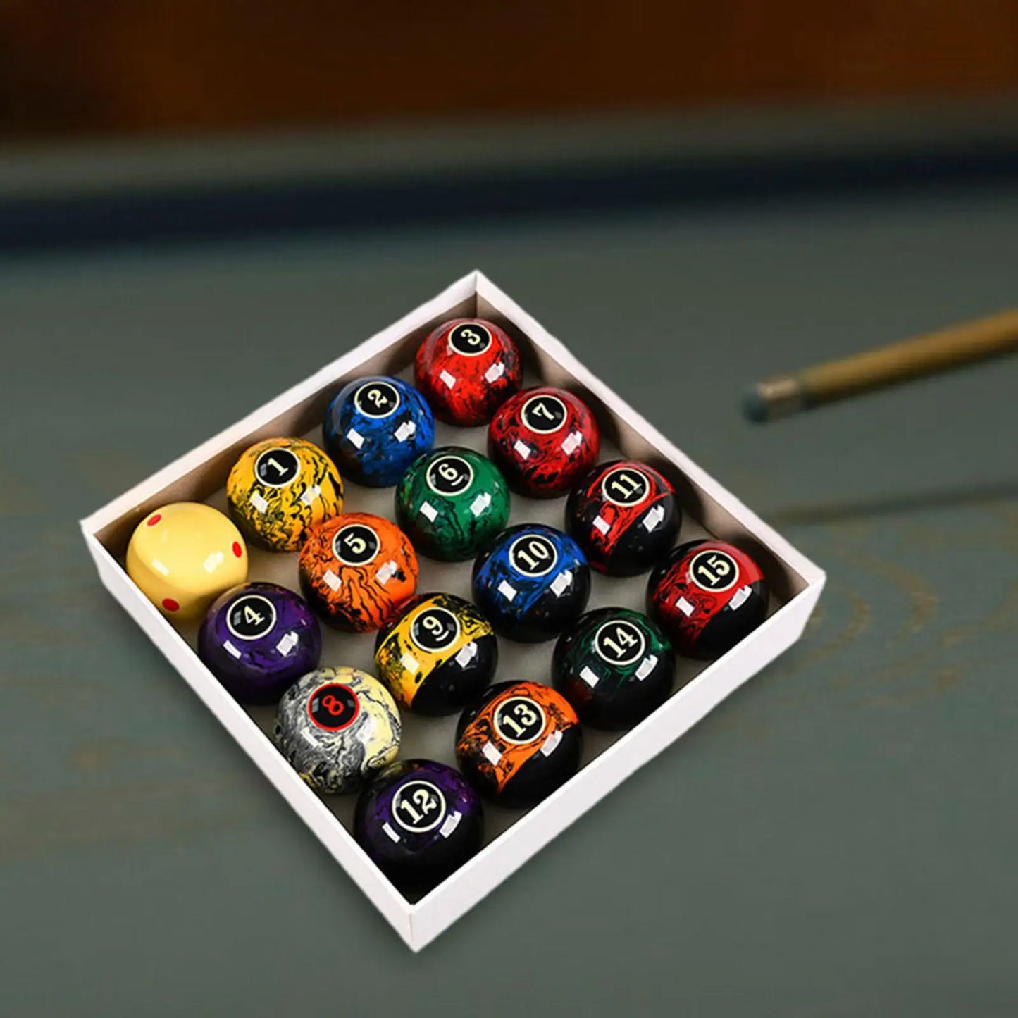 16pc 2.25 Pool Table Balls Complete Set