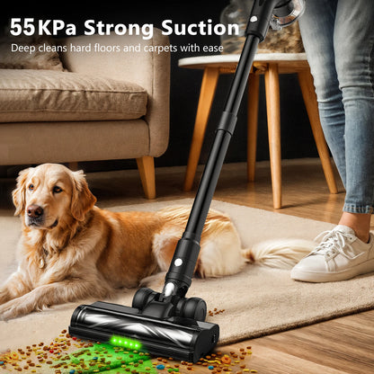 Cordless Stick Vacuum Cleaner 55KPa 55Min Purple