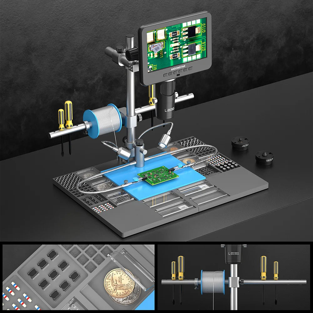 2000X 4K Trinocular Digital Microscope for PCB Soldering