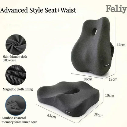 Orthopedic Back and Coccyx Pillow with Massage Support