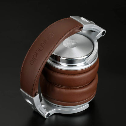 Foldable DJ Monitor Headphones with Mic for Gaming and Mixing