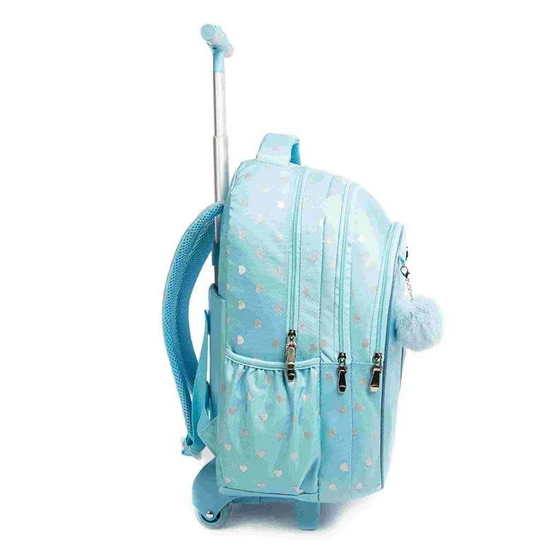 Kids Trolley School Bag with Wheels and Lunch Box