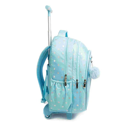 Kids Trolley School Bag with Wheels and Lunch Box