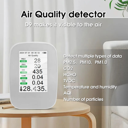 Digital Air Quality Monitor CO2 PM2.5 TVOC Temperature Humidity