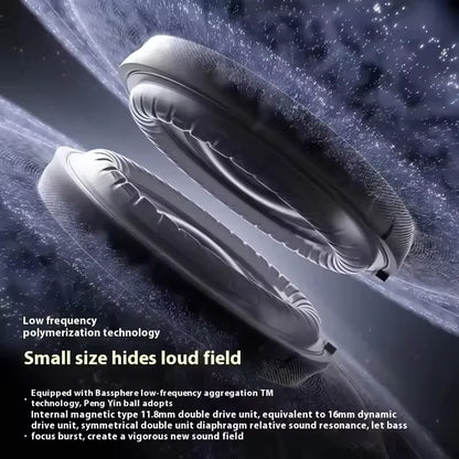 White Bluetooth Ear Clip Headphones Lightweight Hifi