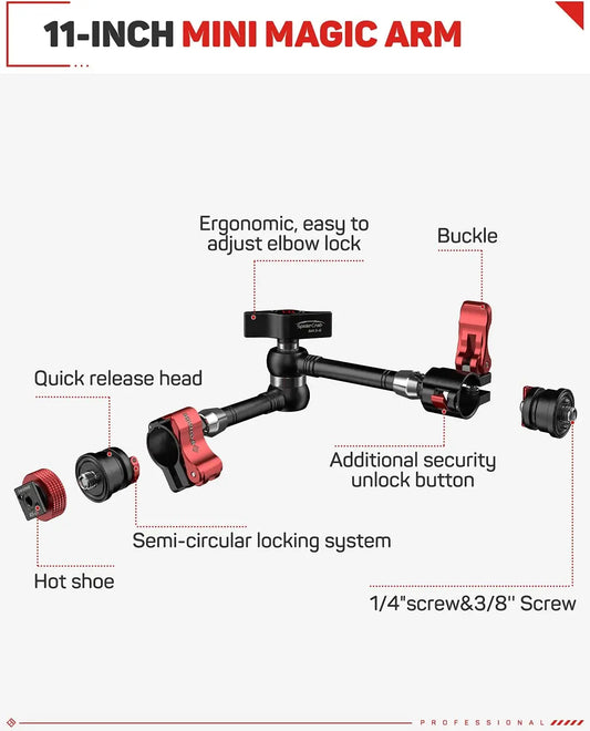 Metal Articulating Arm Clamp Holder DSLR Rig Mount