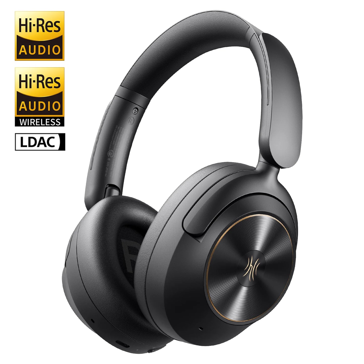 Black Wireless ANC Headphones Over-Ear Hi-Res LDAC