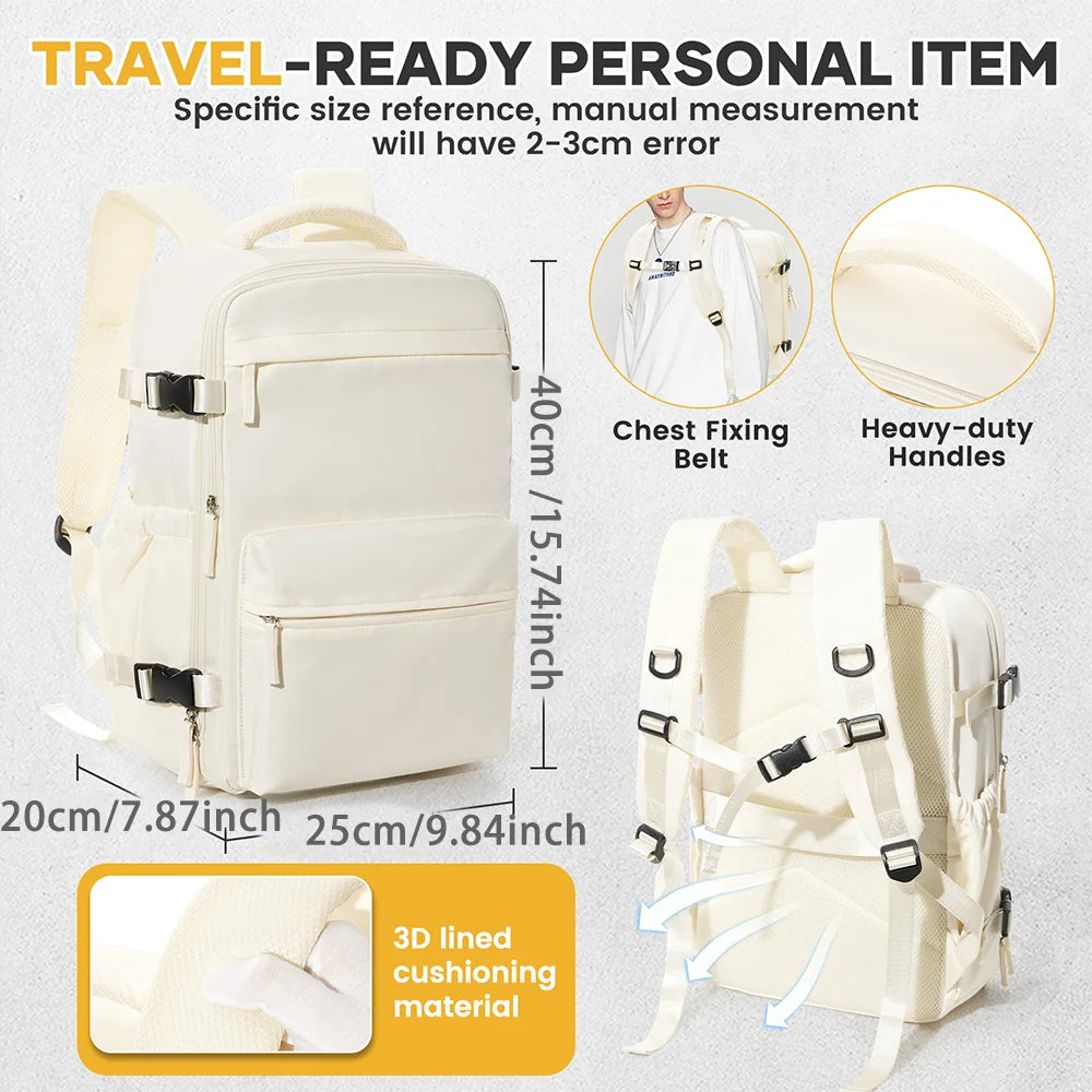 Carry On Backpack for Airline Cabin with Laptop Storage Purple