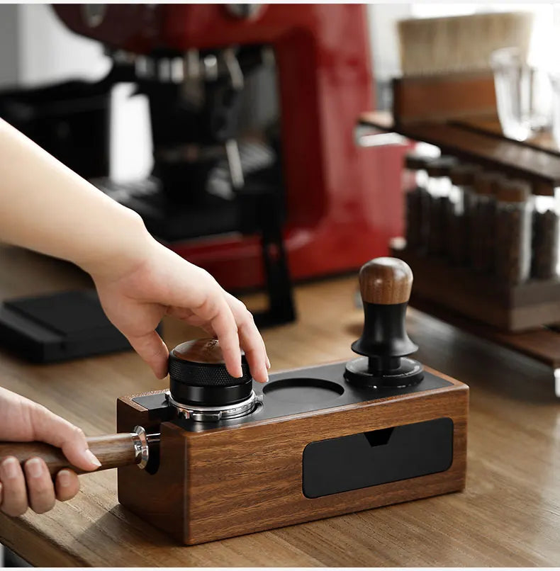 58mm Coffee Tamper Stand with Silicone Mat Base