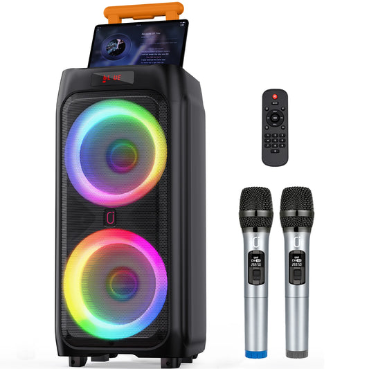 Portable T9 Karaoke Machine with 2 Wireless Mics