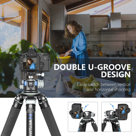 55mm MLOK Tripod Ball Head 360 Degree Heavy Duty Mount