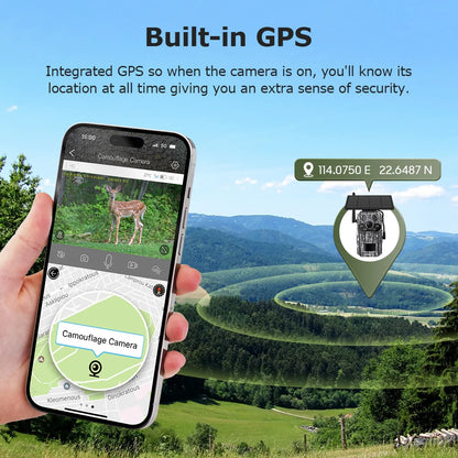 Motion Activated 5MP Outdoor Camera 4G Solar 32GB
