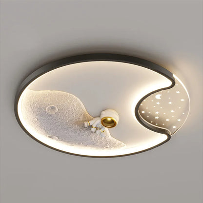 40cm Modern Astronaut LED Ceiling Light Black