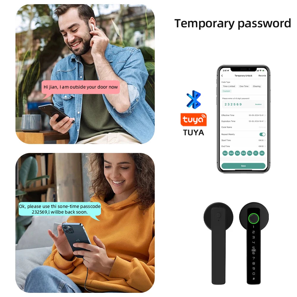Smart Fingerprint Door Lock with Keypad and App Control