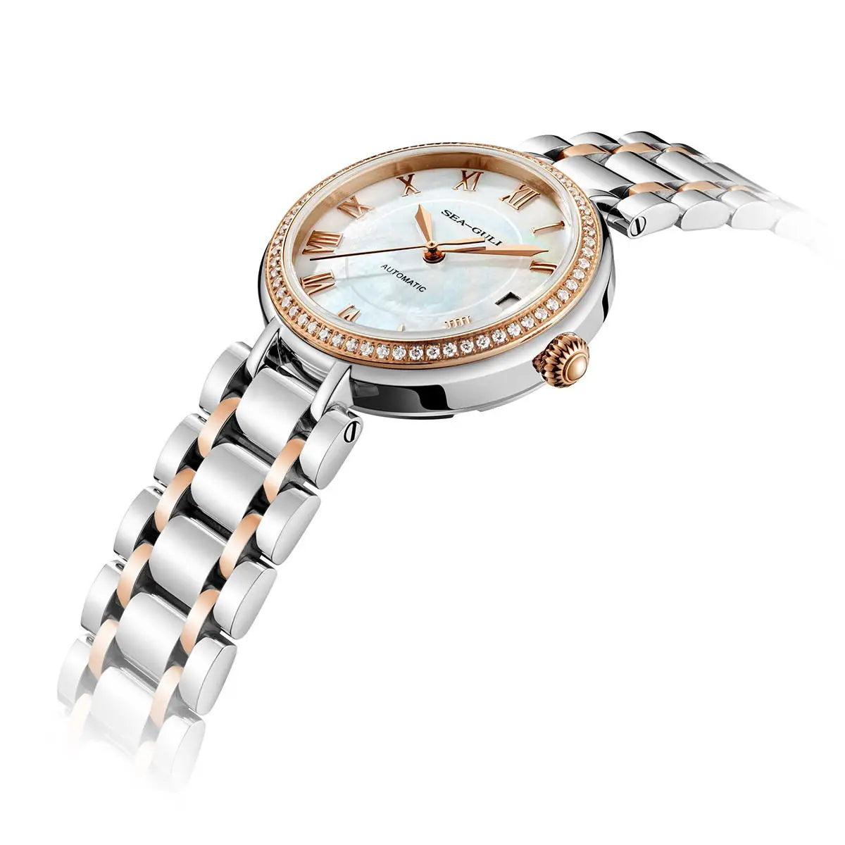 Ladies Automatic Mechanical Watch with Sapphire Crystal Glass