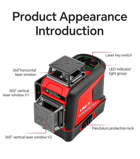 Professional 16-Line 360 Green Laser Level with Remote Control