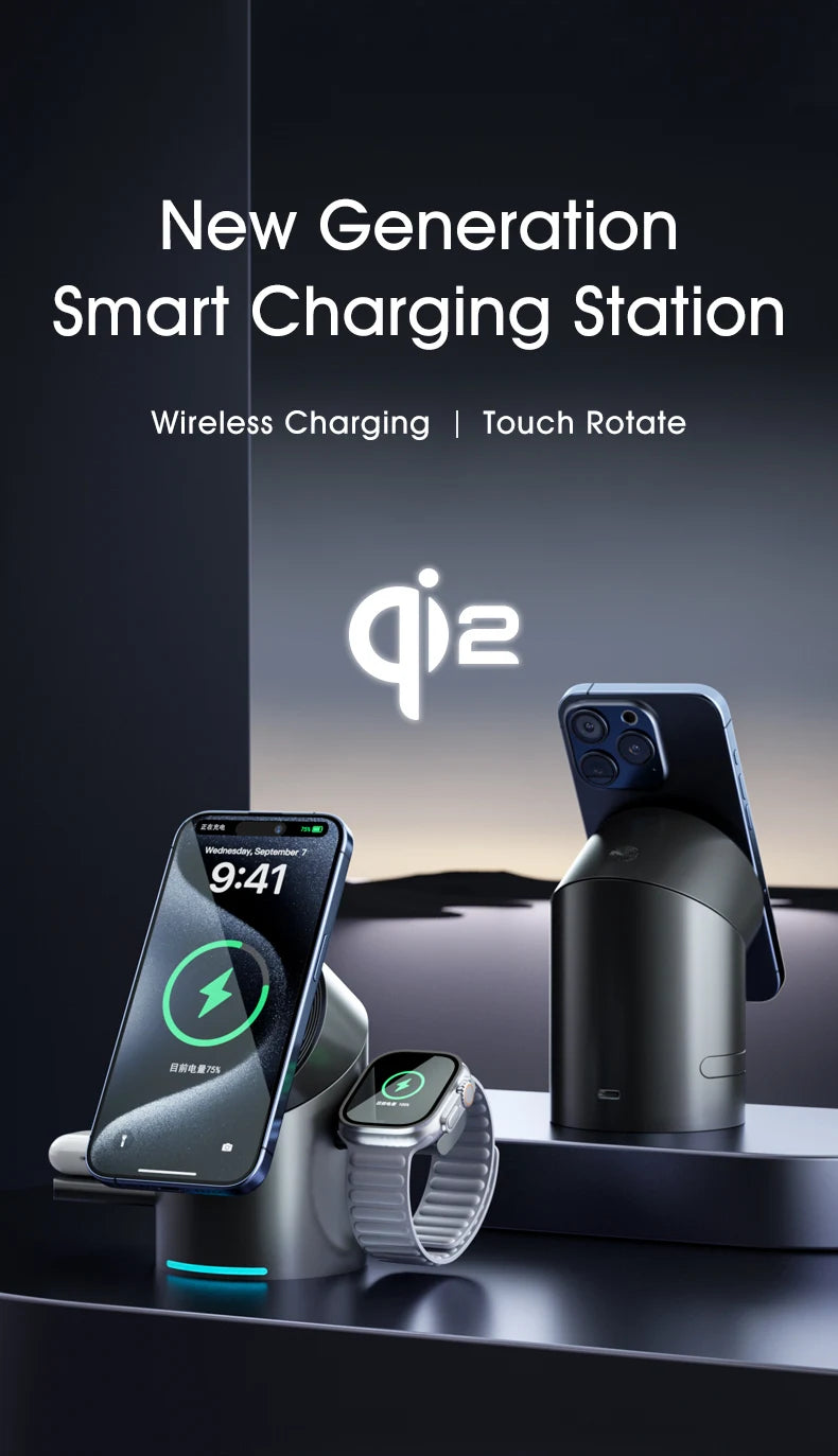 Magnetic Wireless Charging Station for iPhone AirPods and Watch