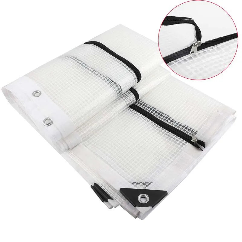 3x2m Black Rope Edge Pergola Tarp Transparent