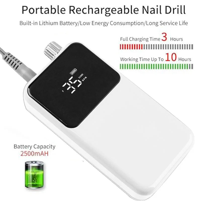 2in1 Cordless Nail Drill with Desktop Base