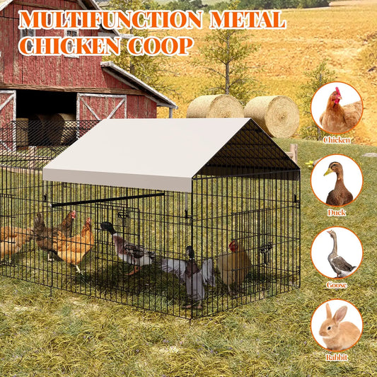 Heavy Duty Chicken Run Cage with Roof 86x40x40