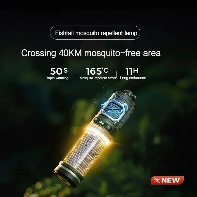 Compact Outdoor 2-in-1 Mosquito Repeller Lamp
