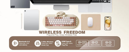 Compact Ergonomic Mechanical Keyboard 65% Wireless RGB