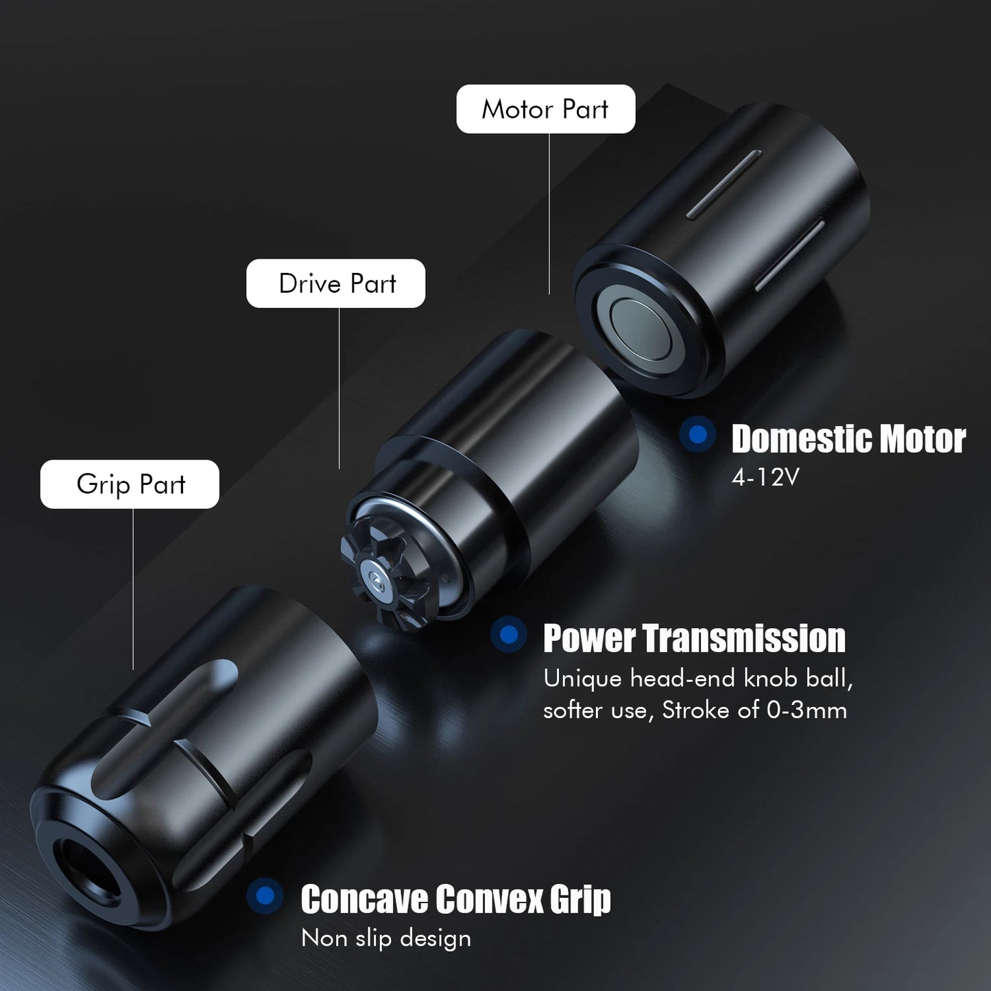 Wireless Rotary Tattoo Machine Pen for Eyebrow and Lip Makeup