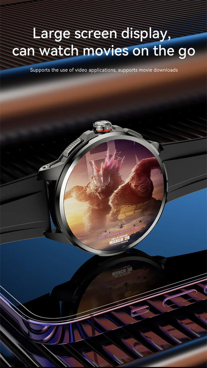 5G Full Netcom Smartwatch 1.95” AMOLED GPS Steel Silver