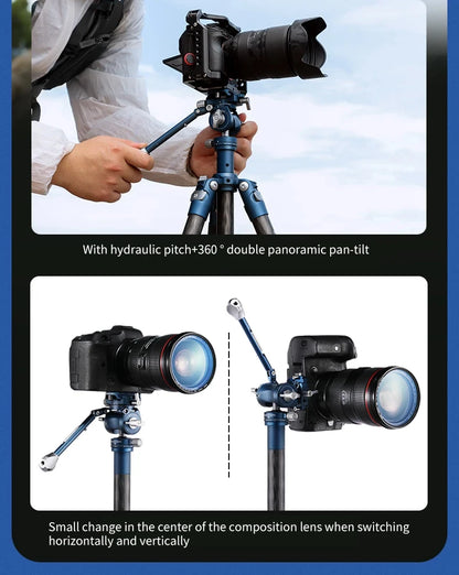 Ultra Lightweight Carbon Fiber Travel Tripod DSLR Camera