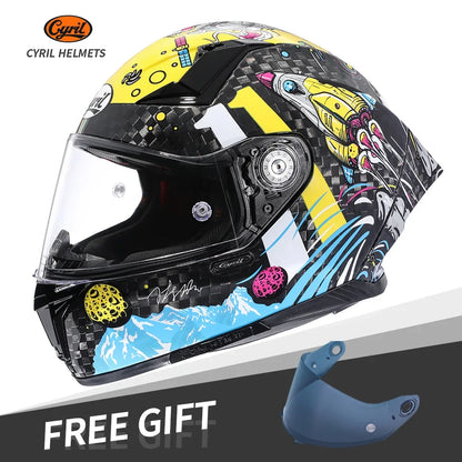 Full Face Carbon Fiber Kevlar Motorcycle Helmet
