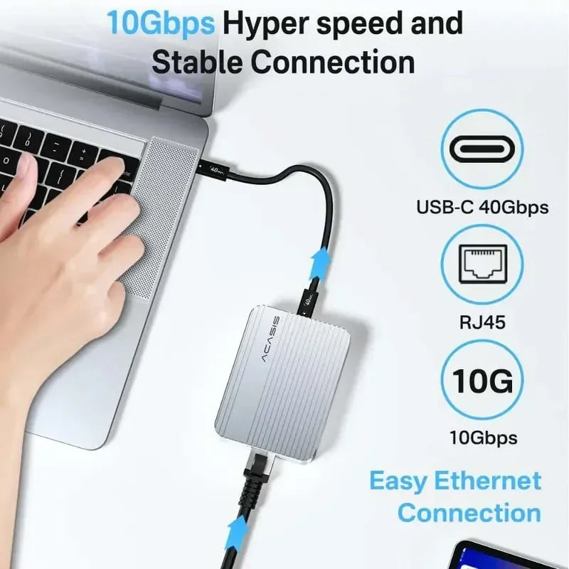 10Gbps USB-C to RJ45 Ethernet Adapter