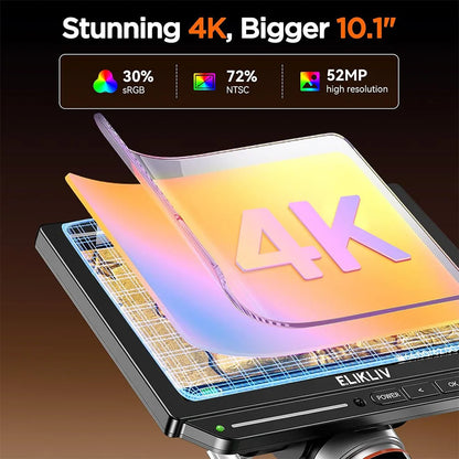 10.1 4K HDMI Autofocus Soldering Microscope 2000X