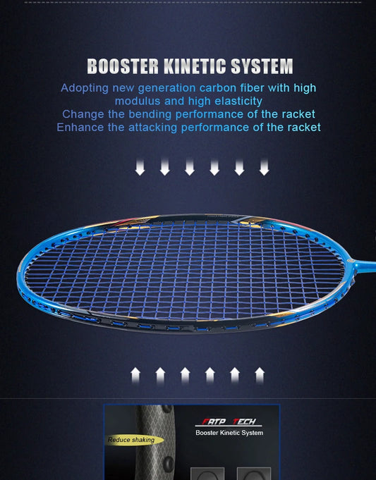 Pro 28lbs Fast Rebound Badminton Racket Red