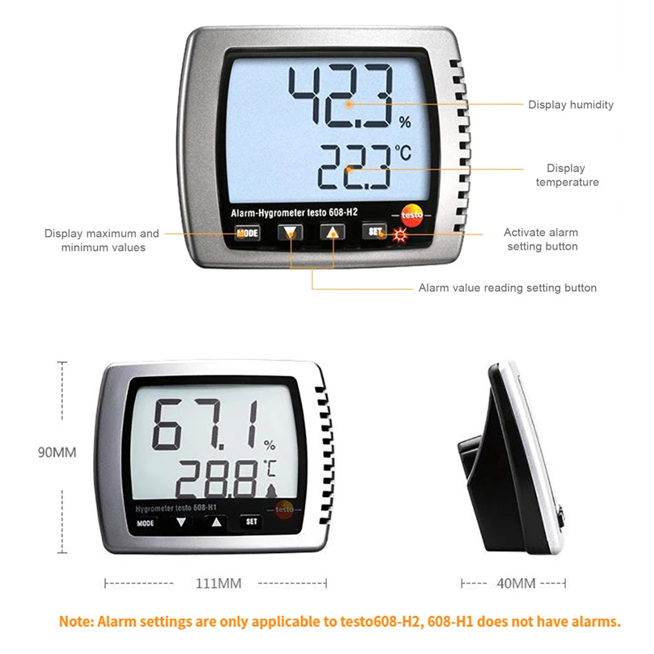 Digital Thermohygrometer LCD Temperature Humidity Meter H1