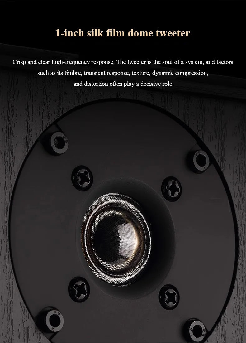 6.5" Bookshelf Speakers 2-Way 100W Stereo Pair
