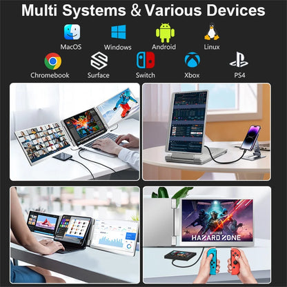 15.6" Portable Dual Screen Monitor FHD IPS Display