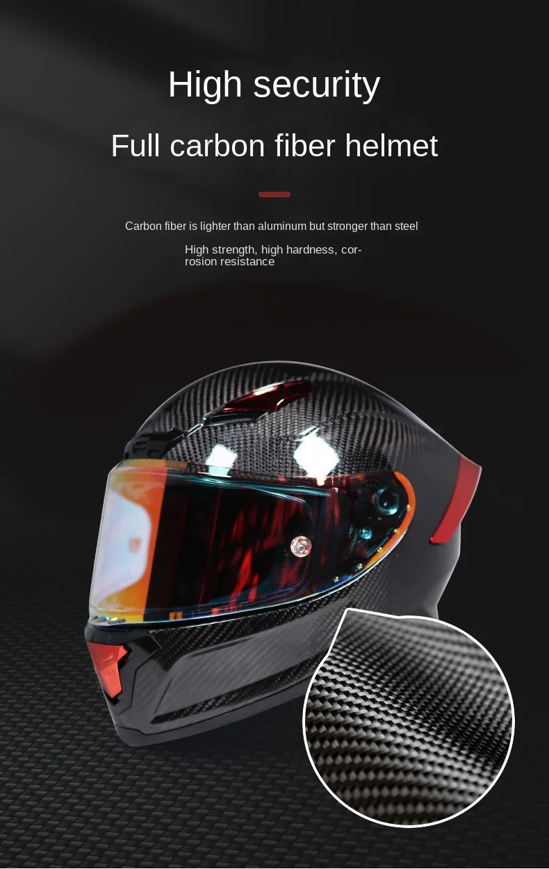 Full Face Motorcycle Helmet M  Carbon Fibre DOT