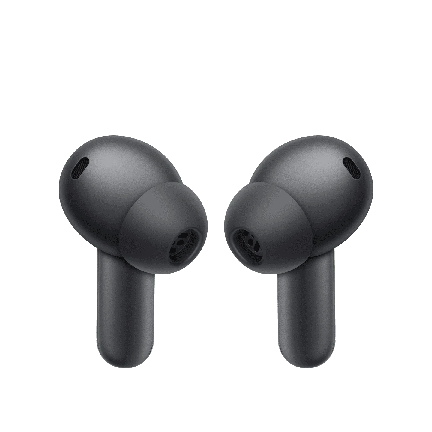Portable Gray Earbuds with Blue Case and Noise Cancelling