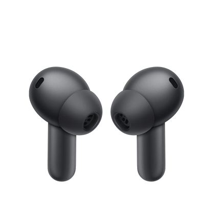 Portable Gray Earbuds with Blue Case and Noise Cancelling